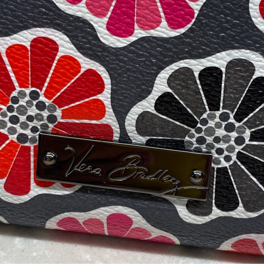 Vera Bradley Red and Pink Floral Wristlet Wallet - Picture 7 of 11